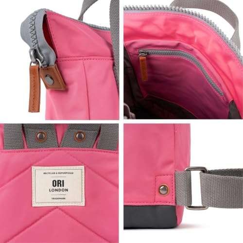 Image of ORI LONDON Small Tote Bag Backpack - Nylon Tote Backpack for Women & Men with Wide Mouth, Chunky Zippers, Multiple Pockets, Adjustable Straps - The Bantry, Baroque Backpack, 12.6x9x4