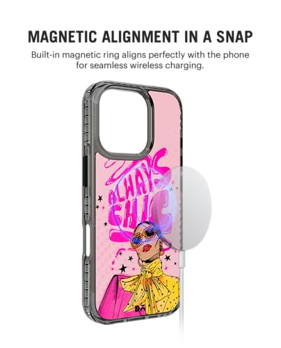 Image of DailyObjects Always Chic Stride 2.0 Magnetic Case Cover Compatible with iPhone 16 Pro Max | Wireless Charging Slim Back Cover | 2 Layer Edge Protection & Shockproof