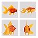 Aquarium Fish Tank Plastic Swimming Gold Fish Decoration Yellow Red 3 Pcs