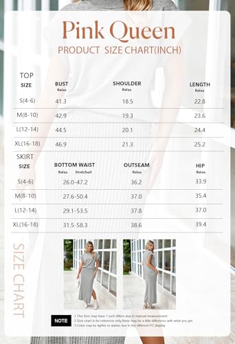 Pink Queen Skirt and Top Set for Women 2 Piece Cap Sleeve Loose Sweater Vest Top Sheath Bodycon Split Skirts Matching Sets for Holiday Light Blue L