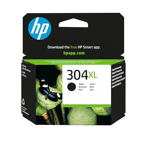 HP 304XL (N9K08AE) Original Druckerpatrone Schwarz mit hoher Reichweite für HP DeskJet 26xx, 37xx, ENVY 50xx