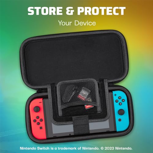 Image of PDP Nintendo Switch Travel Case Plus with Wrist Strap, Built-in Stand & Game Storage Pockets, Licensed Switch Lite /OLED Compatible: Super Mario Kart Racers (Multicolor)