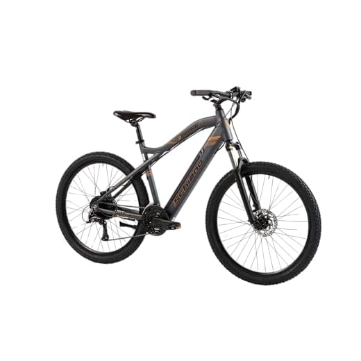 F.lli Schiano Braver, Bicicleta Electrica MTB, 27.5", Batería 36V 11.6Ah Extraíble, Motor 250W 50Nm, Bici Electrica de Montaña, Unisex Adulto, Gris