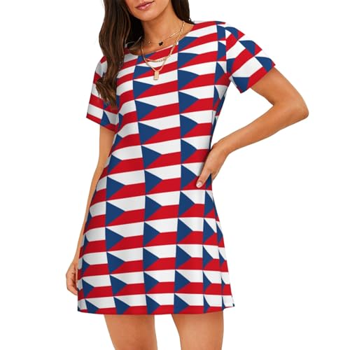 Chemise de nuit légère femme pour stopper la chaleur nocturne avec style tchèque