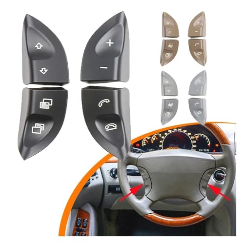 Boutons commande volant Benz Classe S W220 commutateur multifonction navigation DVD beige - 3