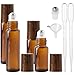 Essential Oil Roller Bottles, Thick Glass Perfume Roller Bottles Glass Empty Bottles with Funnel Opener and Dropper Beauty and Personal Care Tools