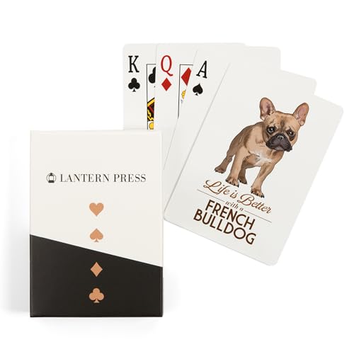 Baraja de Poker French Bulldog, 52 cartas, diseño tan