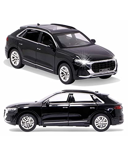 Image of DEUSON ECOM 1:24 Scale Die Cast Metal Toy Car for Kid Model Q8 Light Sound Pullback,Multi