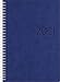 Produktbild rido/idé 7023036301 Buchkalender studioplan int, 2 Seiten = 1 Woche, 168 x 240 mm, Kunstleder-Einband Tejo blau, Kalendarium 2021, mit Registerschnitt, Wire-O-Bindung