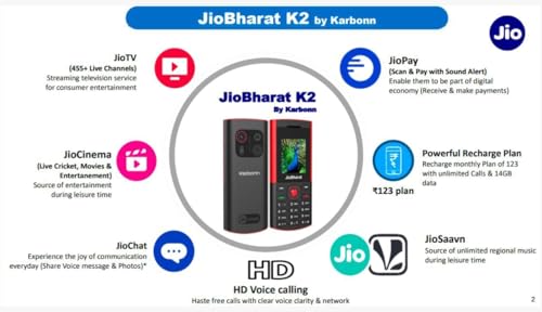 Image of Jio Bharat Karbonn K2 Locked with Jio Only - Black Red