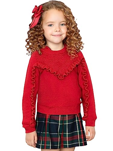 Abel & Lula Structered Sweater for Girls Red
