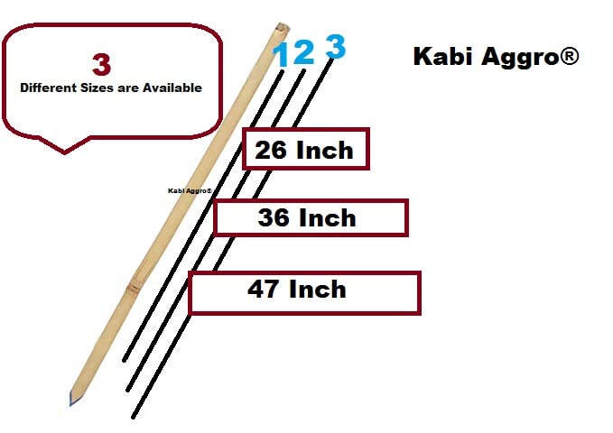 Kabi Aggro® Bamboo Sticks for Plants Support (Pack of 20 Piece) Height 4 Feet with Jute Rope 100 feet/Plant Support Sticks Height Sticks 4Feet - Image 6 thumbnail