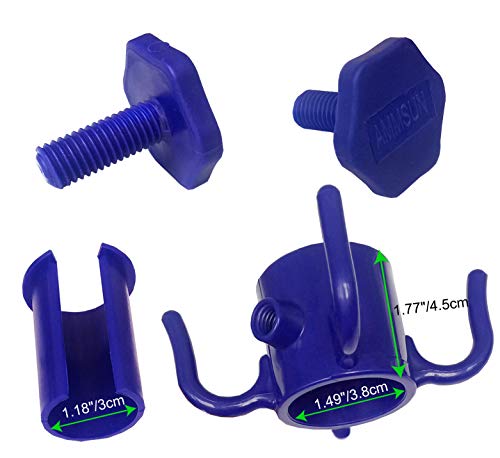 Ammsun 2 Pack Beach Umbrella Hanging Hook, 4-Prongs Plastic Umbrella Hook Hanging For Towels/Hats/Clothes/Camera/Sunglasses/Bags-Durable, Fit For Beach,Camping Trips #TOP3