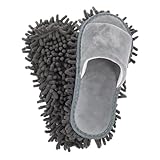 AKOOSY Pantoufles-serpillères Chenille Lavables Gris, Taille m 39-42, Pantoufles à Dépo...