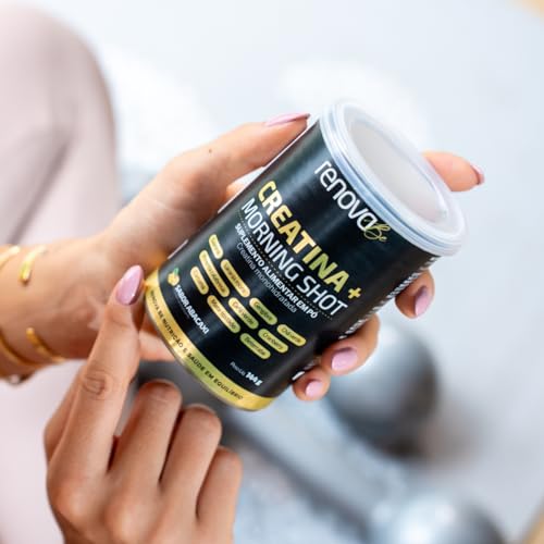 1 Pote Creatina + Morning Shot com Creme Resveratrol- Renova Be (144g, Abacaxi)