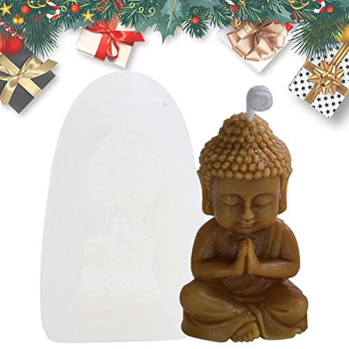 Hulzogul Bubble Candle Mould, Buddha Design Silicone Candle Mold Mould Decorating Silicone Molds For Candle Wax Resin Gypsum Crafts Making #TOP1