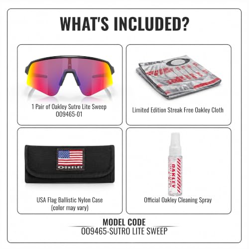 Image of Oakley SUTRO LITE SWEEP OO9465 Shield Sunglasses With Official Eyewear Kit