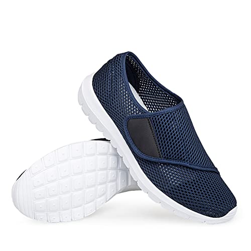Image of LEADER SHOW Men's Casual Comfort Walking Shoes Ultralight Flats Non-Slip Hook & Loop Fashion Sneakers