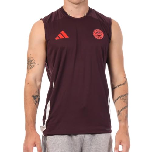 Image of adidas Bayern Munich Men's Burgundy Tank Top 24/25, Burgundy, L