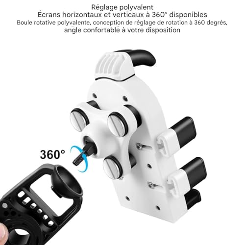 Support smartphone imperméable et bloque-lumière moto fixation rapide