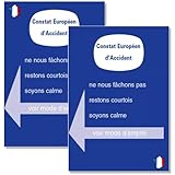Constat Amiable Accident Assurance Français Accessoire Voiture Moto Camion Auto   Lot de 2 Constats Amiable   Valable Europe Essentiel Sécurité Routière Tout Véhicule Toutes Assurances Norme Conforme