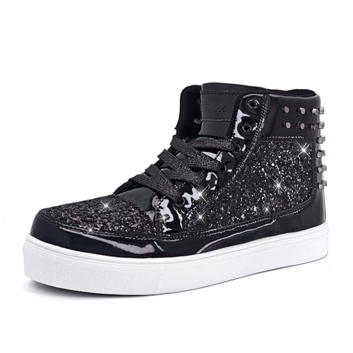 Image of IGxx Glitter Rivet Shoes Men Disco Punk High Top Women Sneakers
