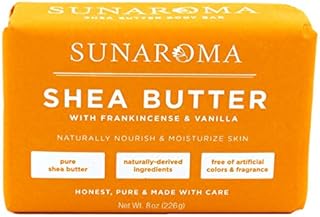 Sunaroma Soap Bar Shea Butter 8 Ounce (Pack of 3)