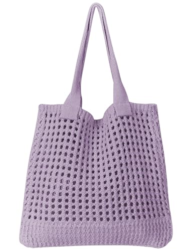 Mesh Beach Bag Hobo Tote for Women Summer Vacation Shoulder Bag Soft Woven Purses Casual Large Capacity Handbag Bags