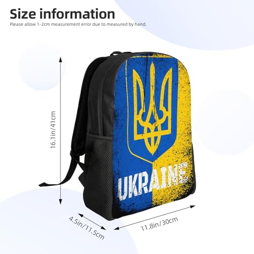 Ukraine Ukrainian Flag Backpack Simple Leisure Travel Backpack Outgoing Daypack 16 inch3