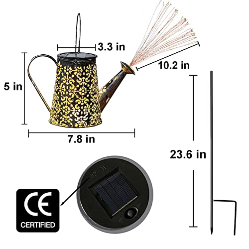 Firework Lights, With Watering Can And Steel Stakes Waterproof Solar Outdoor Starburst Lights For Fairy Garden Yard Patio Sidewalk Romantic Atmosphere Decoration #TOP5