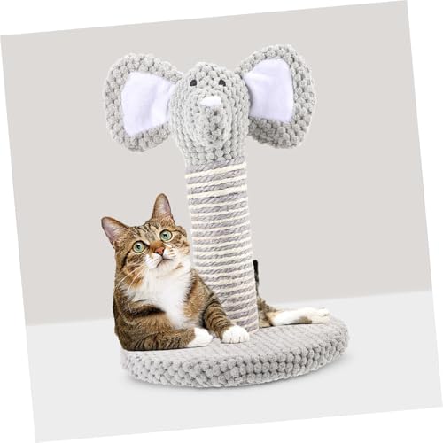 Set de 2 rascadores para gatos con sisal natural y diseño elefante y cebra miniatura 6