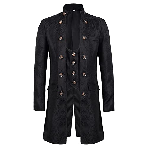 Men's Casual Jackets Stylish Retro Tuxedo Coat Fashion Court Medieval Punk Wear Ideal for Parties and Events