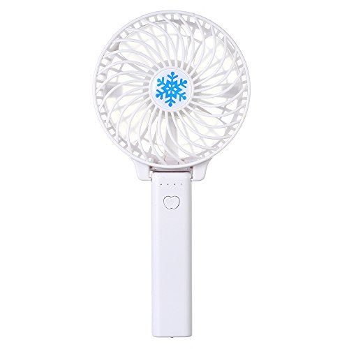 Ventilador portátil recargable por USB, plegable, de mano, refrigeración de ventilación para el hogar al aire libre, con asa, nivel bajo, medio, de alta velocidad, sistema de control inteligente