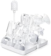 Baby Bottle Drying Rack: Large Vertical Bottle Dryer Rack Holder Space Saving Standing Drying Rack For Baby Bottles And Pump Part Cleaning Gray