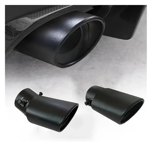 Embellecedor de cola de escape negro 63mm universal de aluminio 2