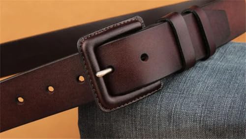 Men's Belts Genuine Leather LONG Large Pin Buckle Belts Waist3