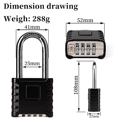 Weielt Heavy Duty Combination Padlocks Outdoor - Image 2