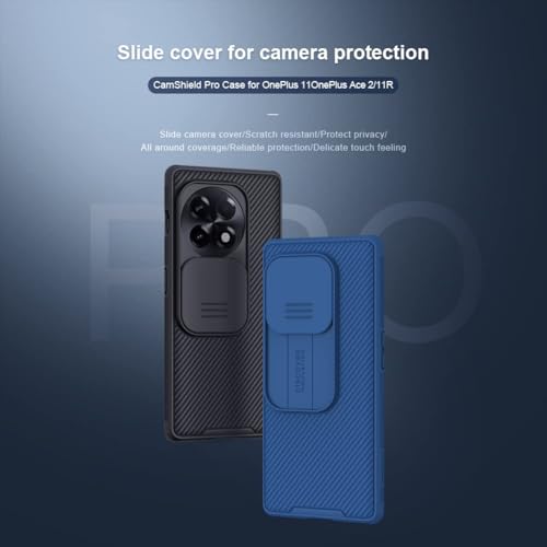 Image of PRITO Classic Series Compatible OnePlus 11R (1+11R) Back Case with Camera Cover, [Camera Lens Protector] [Scratch-Resistant] [360 Full Protection] Shockproof Slim Phone Case - PC+TPU (1+11 R).
