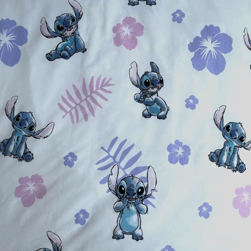 Edredón Stitch Disney 140x200 de algodón morado con funda de almohada 5