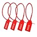 KOCENTS(R) 100pcs Plastic Tamper Seals, Tags Zip Ties, for Fire Extinguishers, Truck, Trailer, Container, Pull Tite Security Shipping Label, Disposable Numbered Self-Locking 250mm Length (Red)