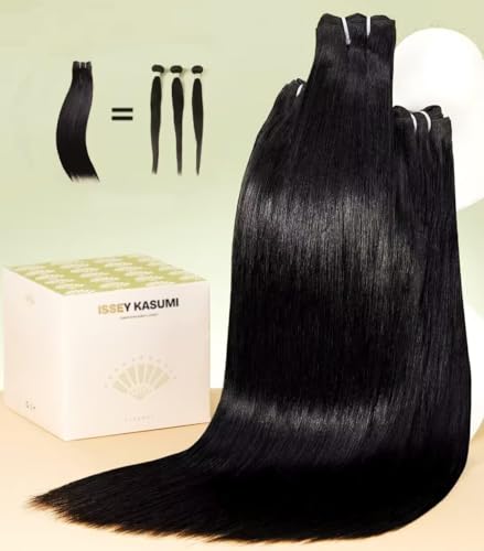 Straight Bundles Human Hair,100% Unprocessed Indian Raw Hair 3 Bundles,Triple The Lifespan Over Regular Virgin Hair,No Tangle,No Shedding,Keep Soft and Silky After Multiple Washes(16 18 20 Inches)