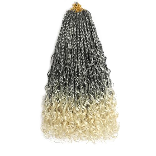 Flagship Boho Crochet Box Braids, 12 Inch Curly Ends, 9 Packs, Black (1B613), Pre-looped, Easy Install, Modern Style, Synthetic Hair, Weave Installation, Box Braids Hair Extension