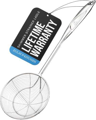 Image of Zulay Kitchen Stainless Steel Skimmer Strainer Ladle