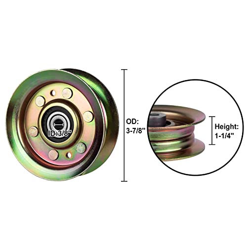 Idler Pulley Fit For Craftsman Mower - 532173437 Idler Pulley Bearings Fit For Craftsman Lt1000 Lt2000 Lawn Mower Tractor With 42" Deck, Replacement For 532131494 532173438 165888 #TOP1