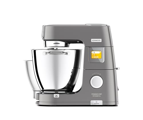 Kenwood KWL90.004.SI Titanium Chef Patissier XL Robot pâtissier, 4 accessoires pour pétrir,...