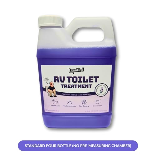 Image of Liquified RV Toilet Treatment - Black Holding Tank Digester - Odor Eliminator - Lavender Scent - Matts RV Reviews (Lavender F-Style, 32oz)