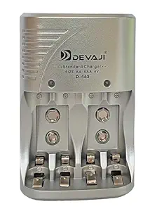 Devaji Rechargable Battery Charger Versatile Adapter AA/AAA/9V/Ni-MH/Ni-CD/Li-ion Battery Adapter for Torch Light-Toys-Studio Flash-Digital meeters-General Purpose use
