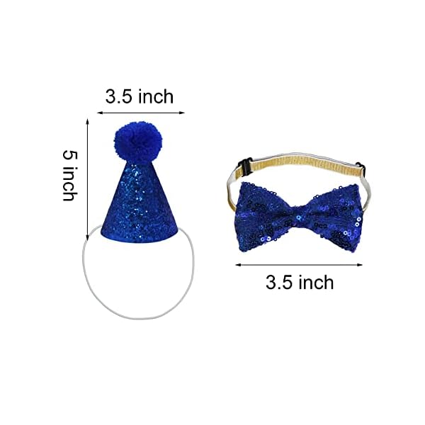 Jotfa cat birthday party supplies, plaid cat kitten birthday boy bandanas with cat birthday hat cat bow tie birthday number for cat kitten birthday decorations - image 7