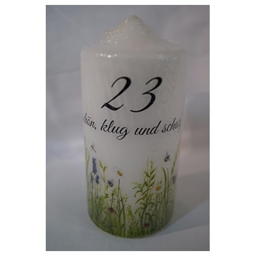 Vela de cumpleaños número 23.