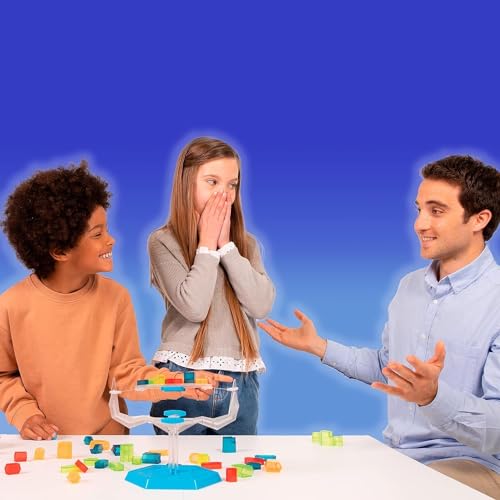 IMC Toys Play Fun by Gravity Tower | Jeu de Construction d’Une Tour avec des pièces sur Une Base Flottante et instable par Effet de Gravité - Jeu de stratégie et d’habileté pour Enfants +6 Ans